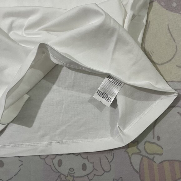 Ganni White Printed Crew Neck Short-Sleeve T-Shirt - Picture 4 of 5